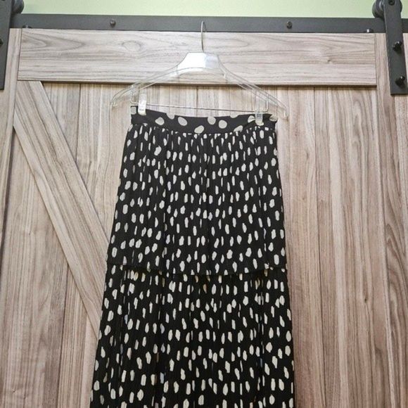 Fame & Partners The Romero  Preppy Maxi Pleats polka dots skirts - Picture 8 of 13
